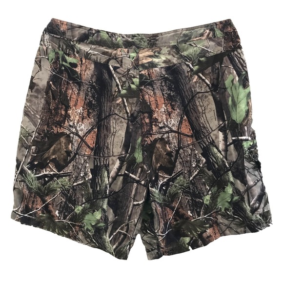 Cabela's Realtree Camo Men's Board Shorts Size 42 Zippered Pocket - Picture 2 of 4